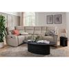 Rusto Console Sectional (with USB Charger) Stone Leather
